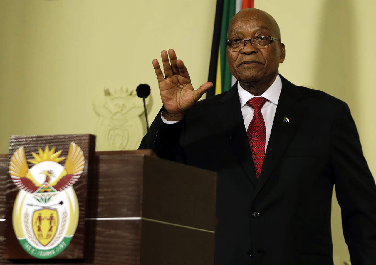 Decisión. El mandatario Jacob Zuma anunció su renuncia oficial a la presidencia del Sudáfrica. (AP)
