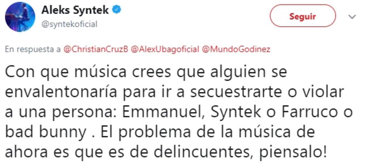 Ofende a Aleks Syntek que califiquen su música para 'Godínez'