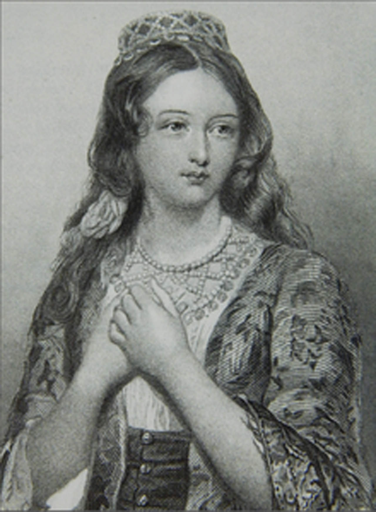 Posible retrato a lápiz de María Ignacia La 'Güera' Rodríguez,  de quien difícilmente se conservan imágenes  que sean concluyentes de su efigie.
