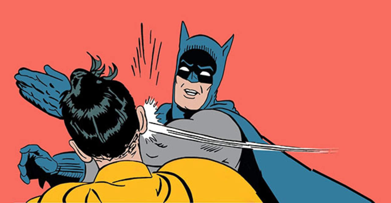 Pocos memes han resultado tan resistentes como el de Batman golpeando en la cara a Robin. (ESPECIAL)