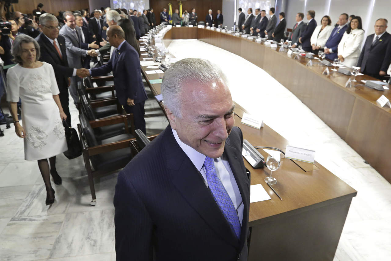 Corte. Michel Temer, presidente de Brasil.