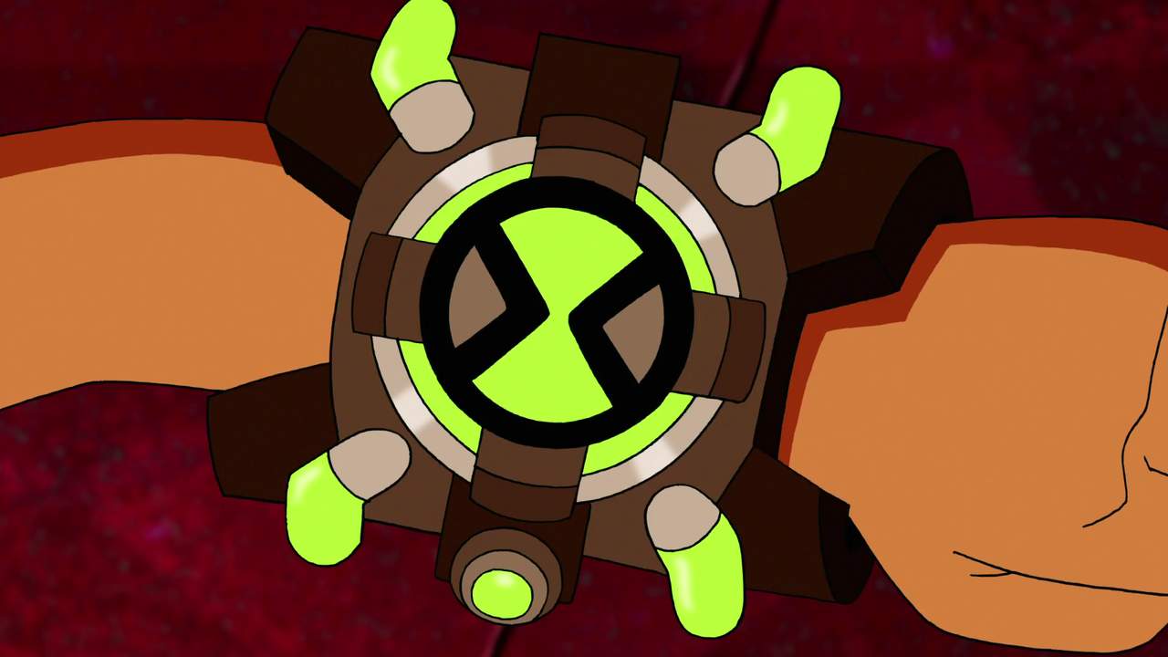 El Omnitrix tiene una apariencia similar a un reloj de pulsera, con una combinación de colores blanco, negro y verde.
