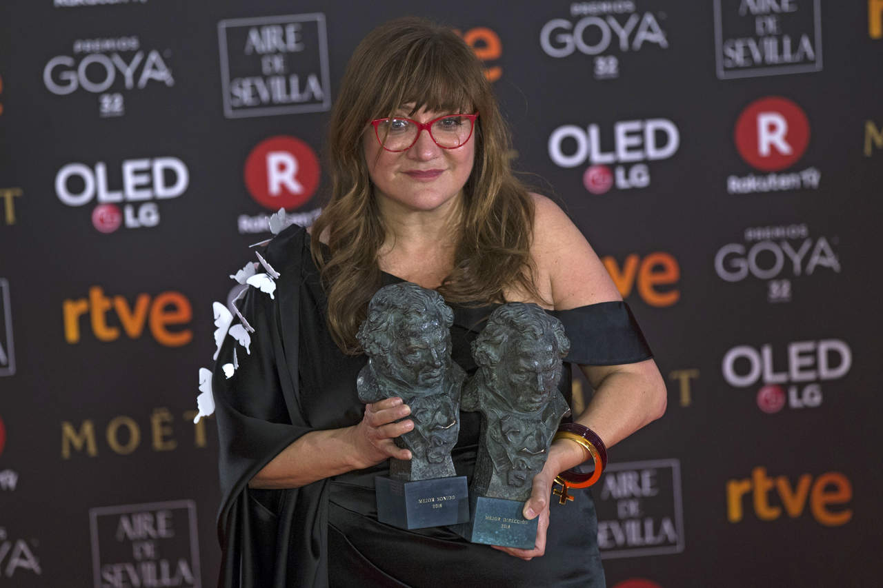 La directora ganó dos trofeos el pasado 8 de febrero, en la Ceremonia de los Premios Goya 2018. (AP)