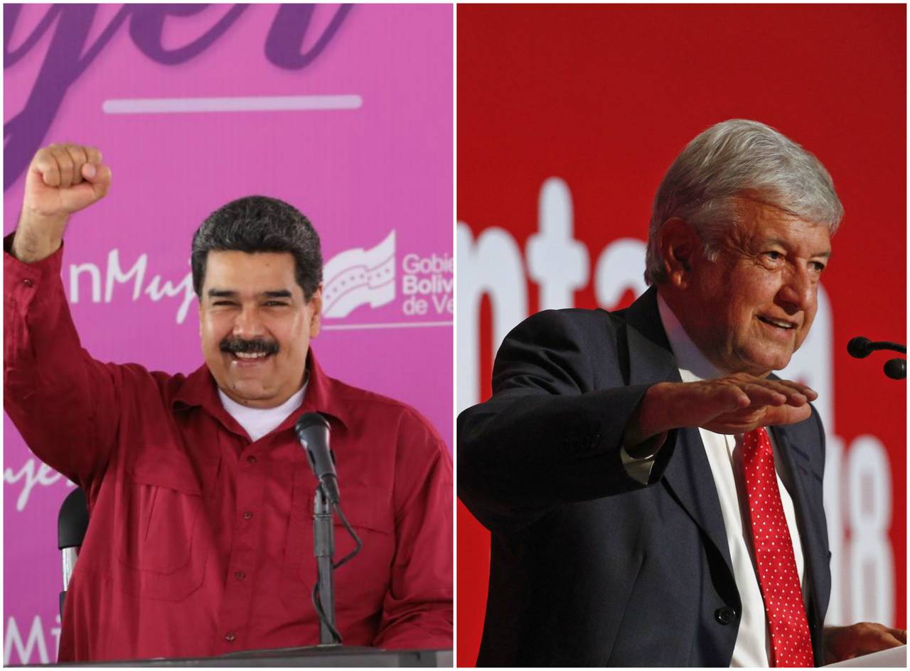 Campaña. En toda su campaña de López Obrador han aparecido noticias sobre el supuesto apoyo que ha recibido de Maduro. (ARCHIVO)