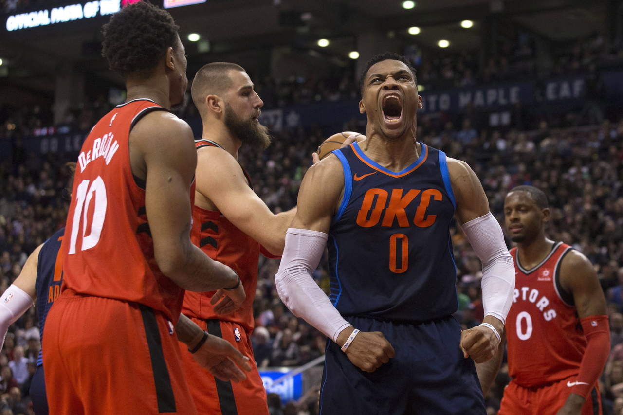 Westbrook y el Thunder frenan marcha de los Raptors