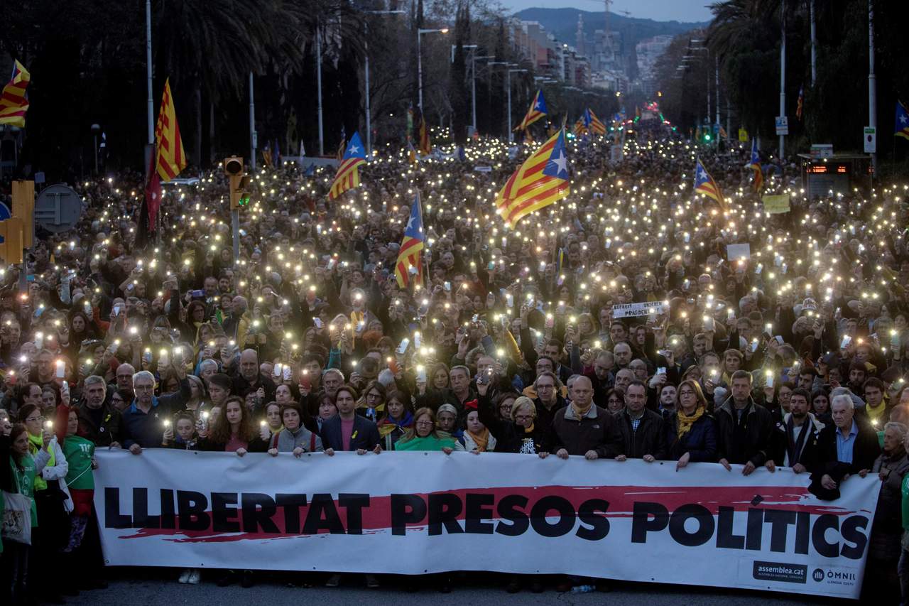 La detención del expresidente catalán desató protestas en Barcelona. (EFE) 