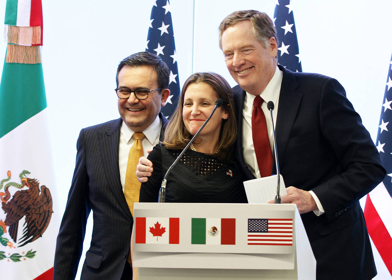 Comercio. Estiman especialistas que México está cercano a firmar un pacto con Estados Unidos y Canadá. (ARCHIVO)