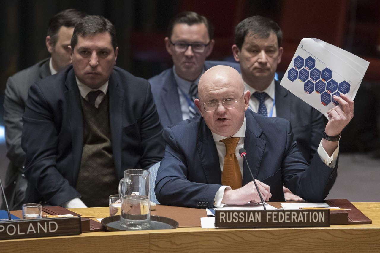 ‘En contra’. El embajador ruso insistió en que Occidente está llevando a cabo una “guerra de propaganda contra Rusia”. (AP)