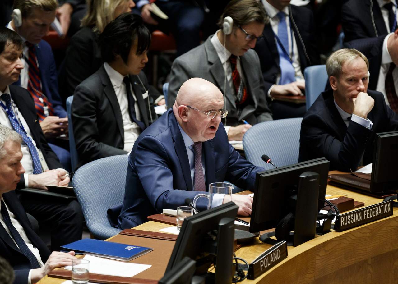 Rusia utilizó su derecho de veto en el Consejo de Seguridad de Naciones Unidas para impedir la aprobación del texto, respaldado por doce de los quince Estados miembros. (ARCHIVO)