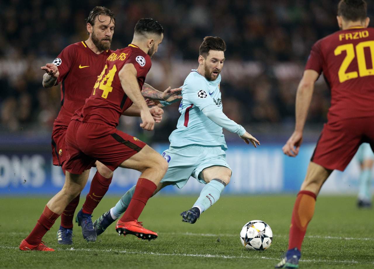 Las llegadas se sucedían y al Barcelona no le quedaba ni el recurso de Messi, sorprendentemente desaparecido durante todo el encuentro. (AP)