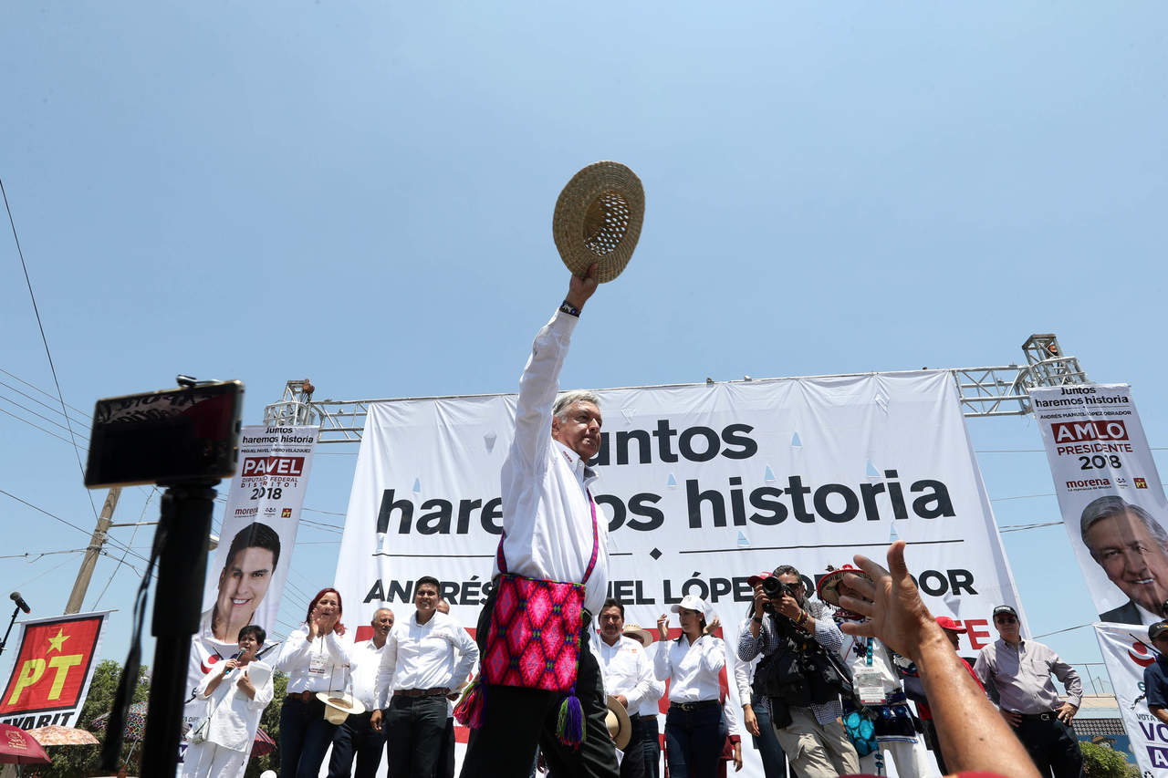 Andrés Manuel López Obrador, candidato presidencial por la coalición Juntos Haremos Historia,