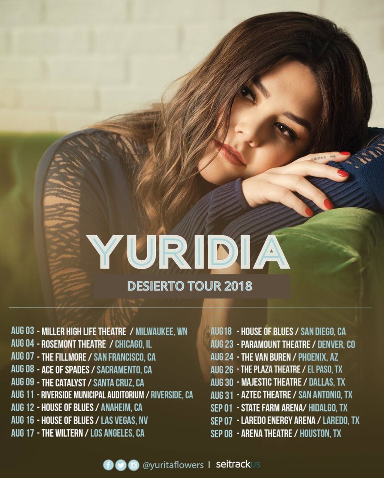 Yuridia traerá a Torreón su gira Desierto