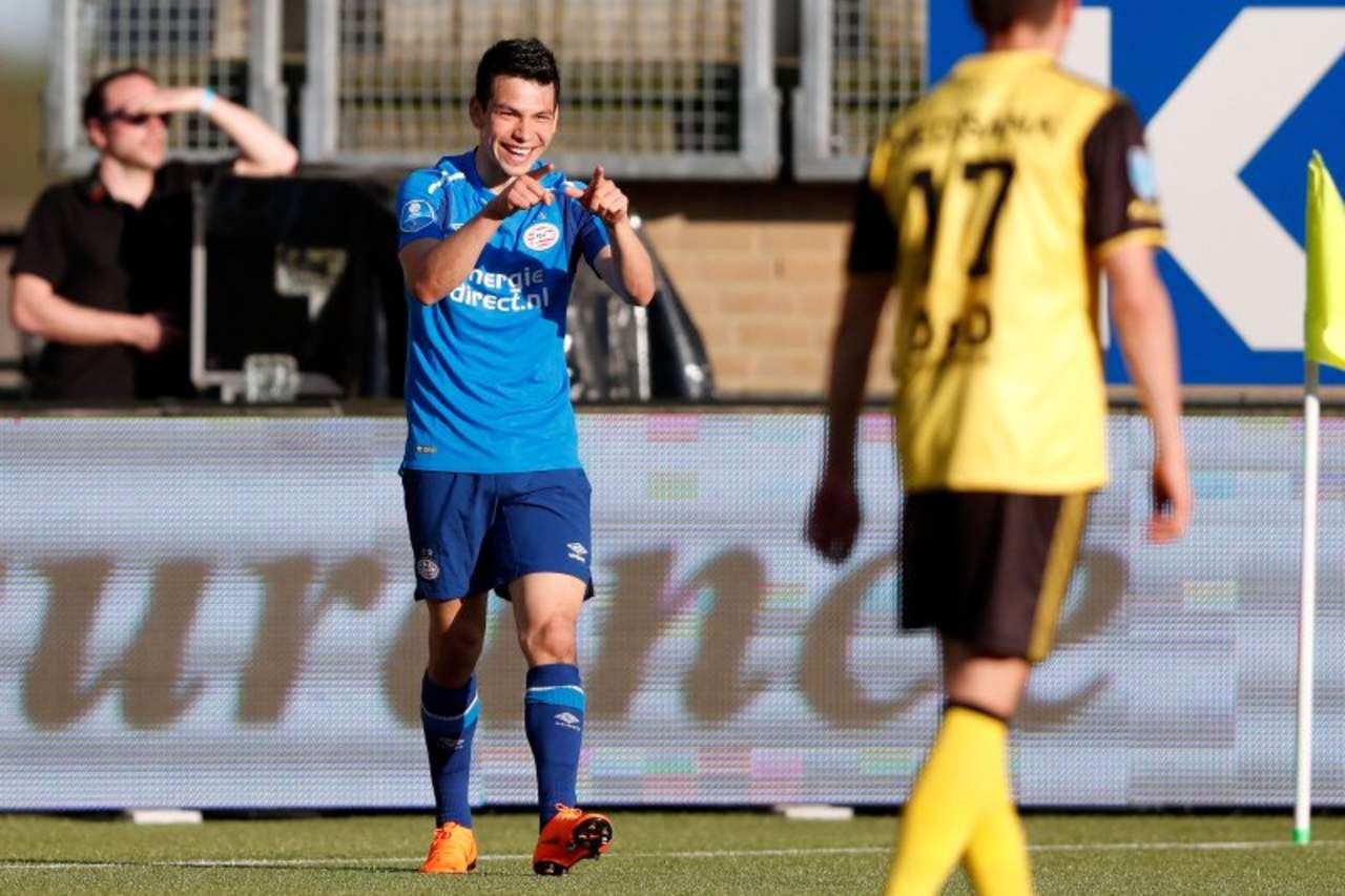 Hirving Lozano llegó a 16 goles en la Eredivisie. (Cortesía PSV)
