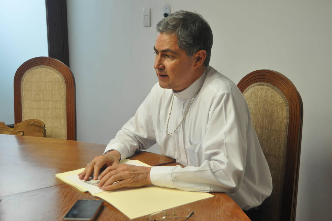 Aniversario. El obispo de la Diócesis de Torreón, Luis Martín Barraza anunció los festejos 'modestos' de aniversario. (GUADALUPE MIRANDA)