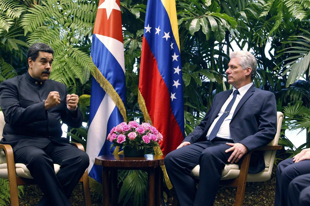 El encuentro entre Maduro y Díaz-Canel se llevó a cabo en el Palacio de la Revolución a puertas cerradas. (AP)