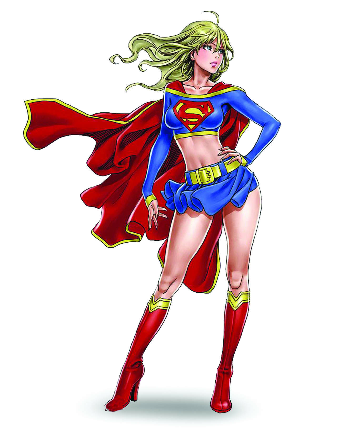 “SUPERGIRL”. “Supergirl”, la prima de “Superman”, cuenta con su propia serie de TV, la cual emite el Canal de Warner. Va en su tercera temporada. La actriz
Melissa Benoist es la encargada de darle vida. En los comics ha trabajo sola, con la Liga de la Justicia y con la Legión de Superhéroes.