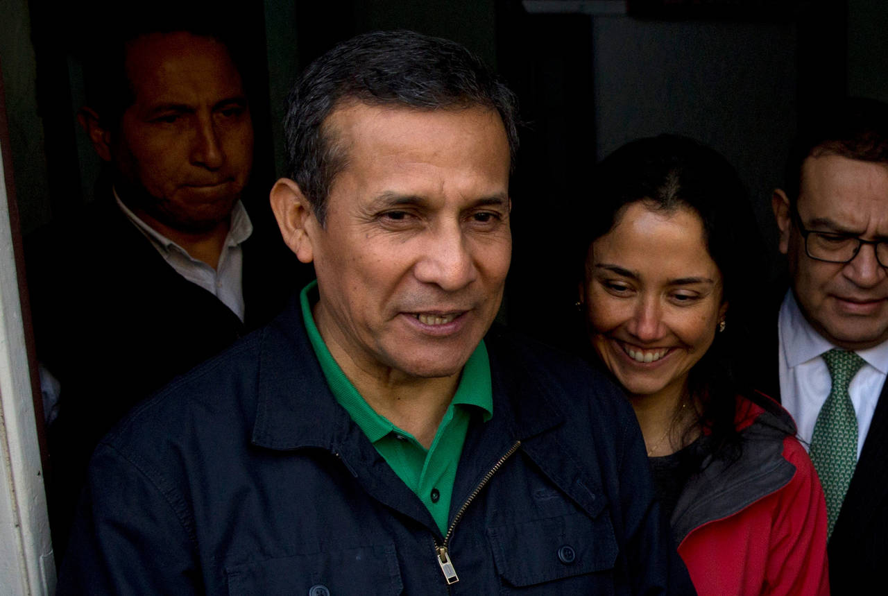 Liberados. El expresidente Ollanta Humala y su esposa serán liberados en las próximas horas. (AP)