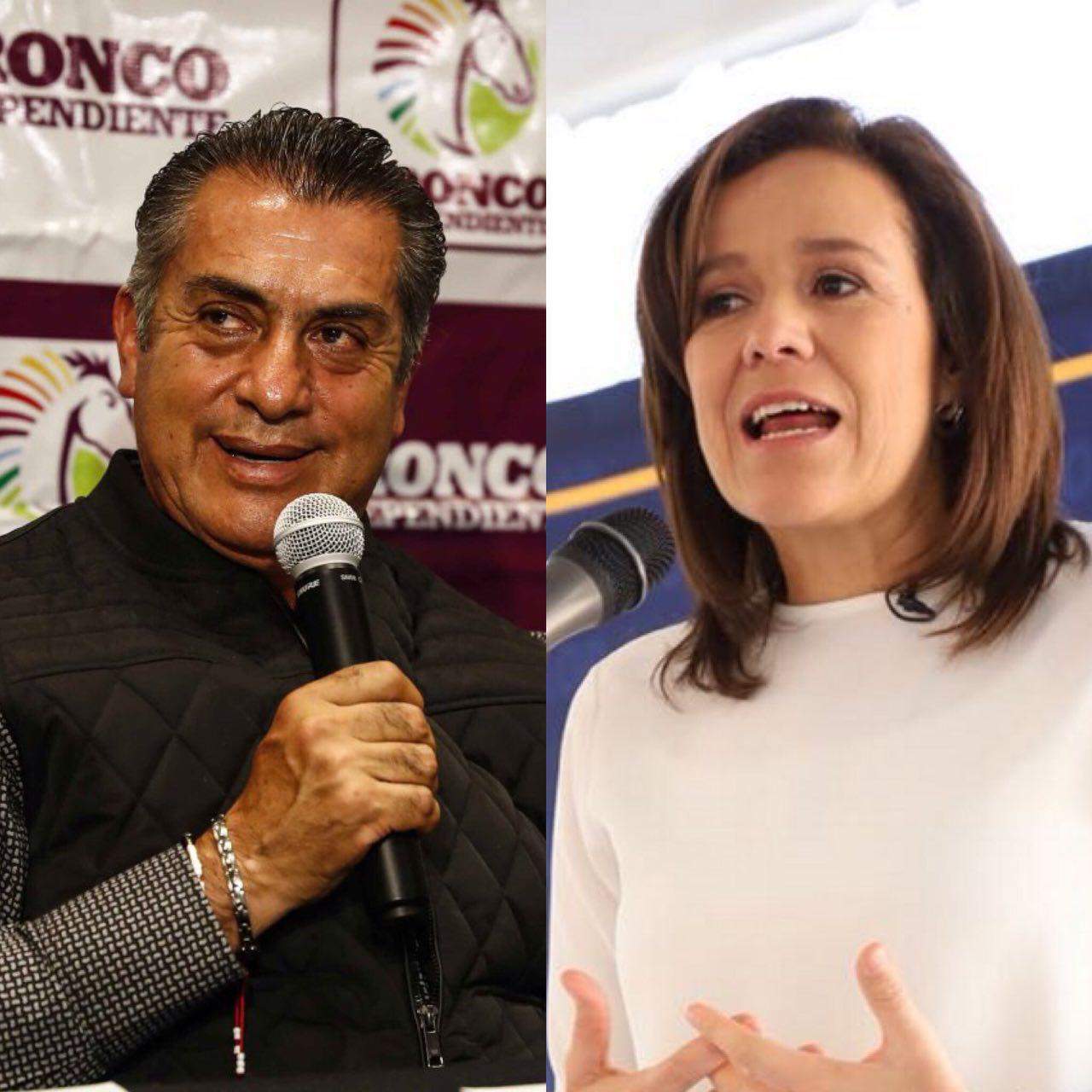Los candidatos independientes a la Presidencia, Margarita Zavala y Jaime Rodríguez Calderón El Bronco, rechazaron el dinero del Instituto Nacional Electoral (INE) para financiar sus campañas. (ARCHIVO) 
