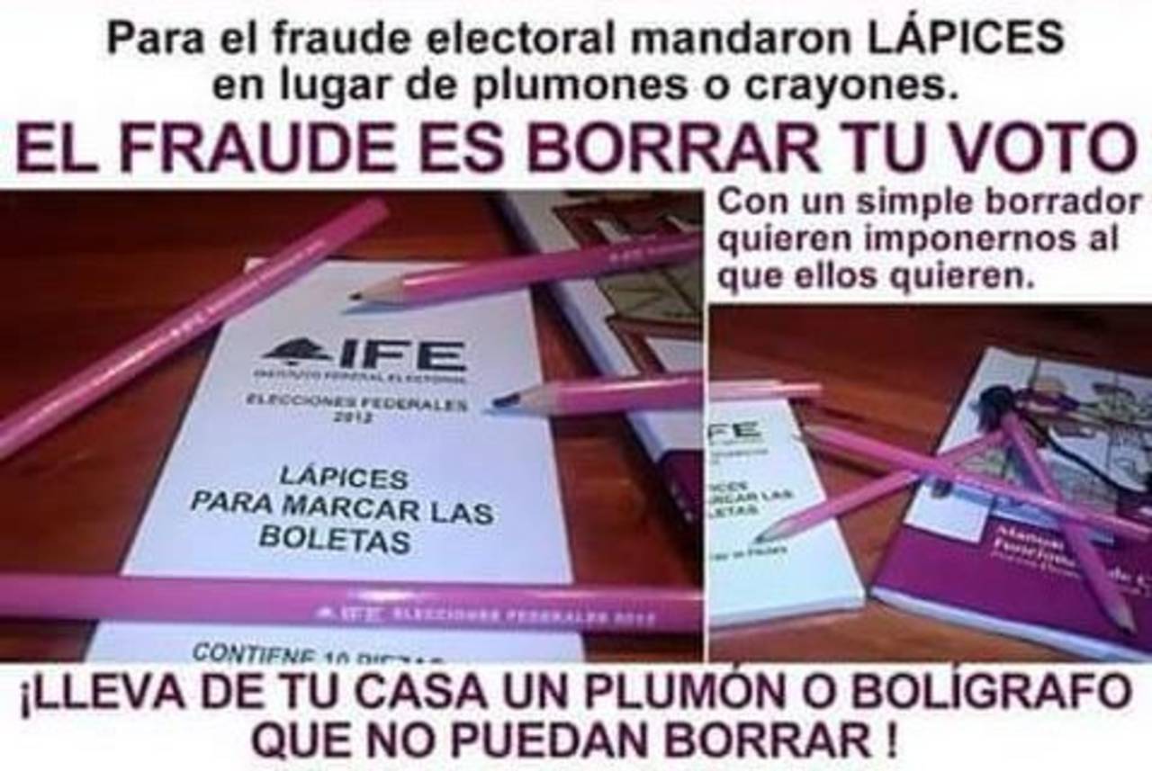 Opcional. El INE confirma que si la desconfianza en lápices persiste, los electores podrán votar con otros marcadores. (ESPECIAL)