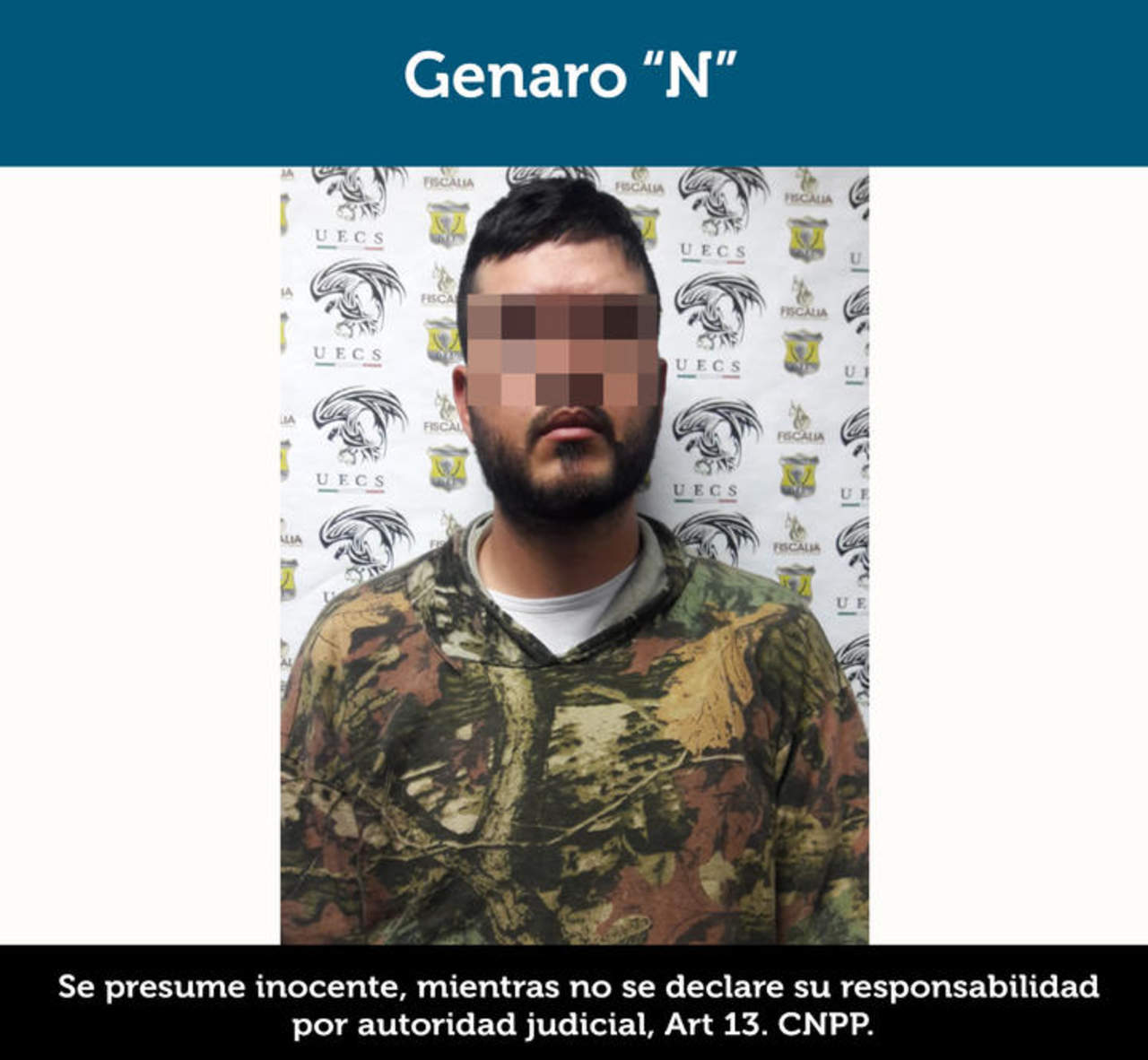 Genaro se encuentra en el Cereso 1 de Durango, vinculado por el secuestro agravado de tres jóvenes duranguenses. (ESPECIAL)
