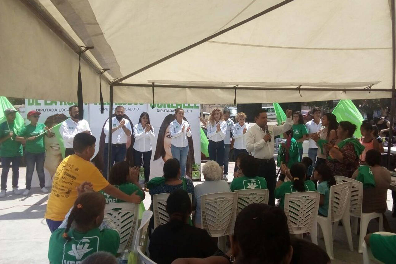 Arranque. Candidatas del Partido Verde iniciaron campaña en Gómez Palacio, ya que van por diputaciones locales. (EL SIGLO DE TORREÓN)