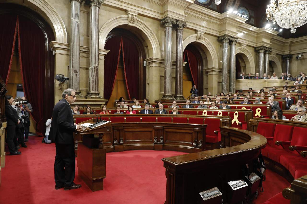 Torra fue elegido por mayoría simple con 66 votos, gracias a la abstención de los cuatro diputados del independentismo radical de la CUP. (EFE) 