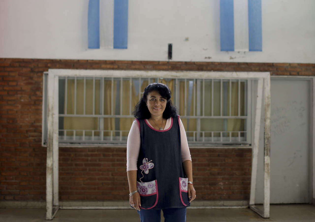 Andrea Liliana Sosa, maestra en primaria de Messi.