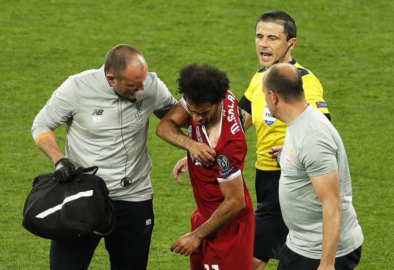 Mohamed Salah sufrió un esguince de hombro en la final de la Champions League que jugó Liverpool ante Real Madrid. Mohamed Salah podría jugar en Rusia 2018