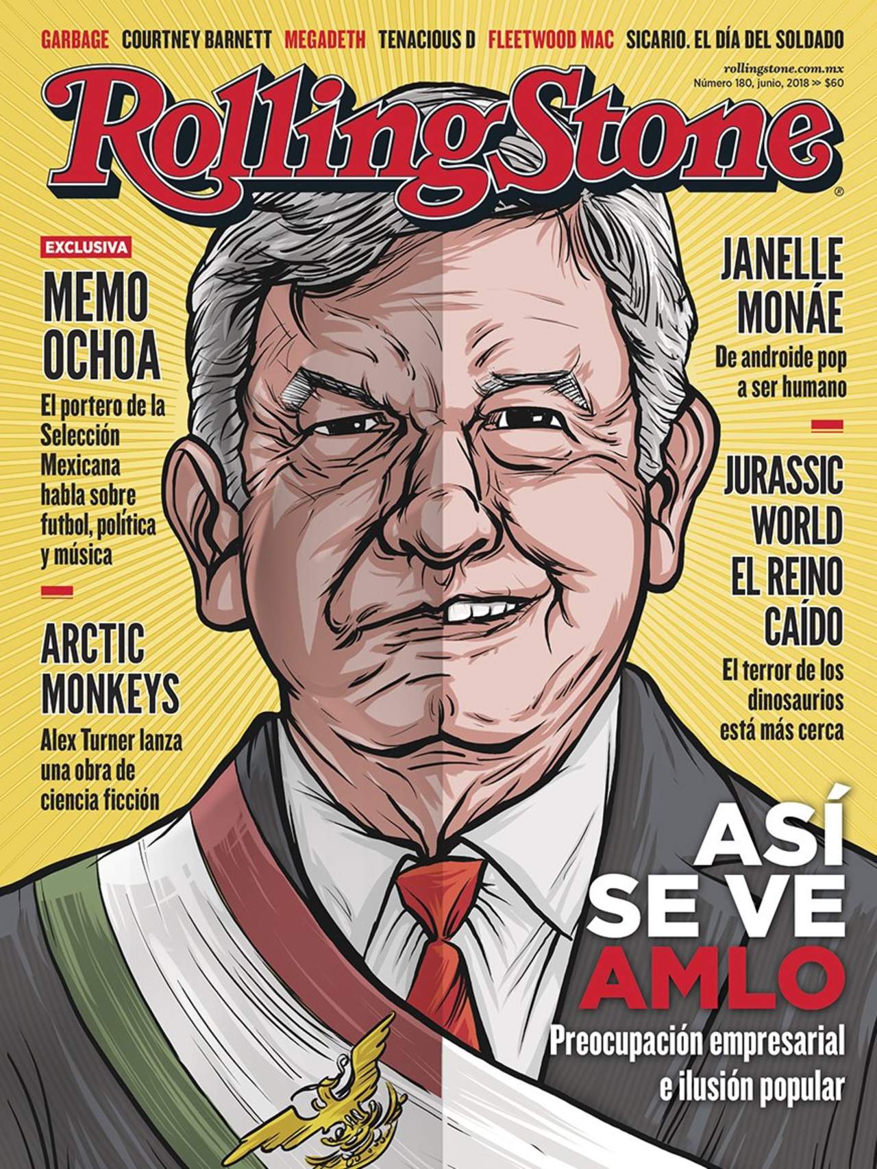 López Obrador protagoniza la portada de Rolling Stone. (ESPECIAL) 