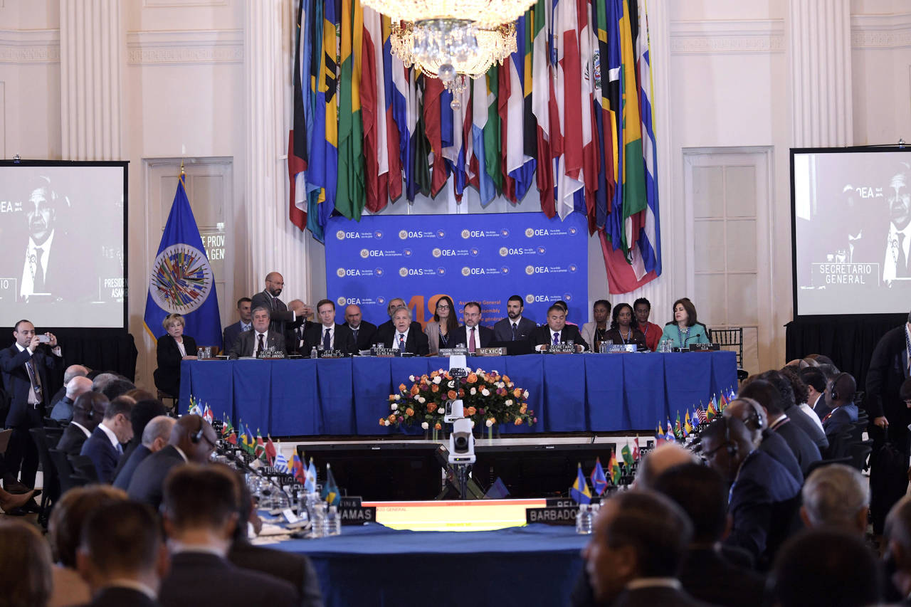 Proceso. Finalmente la OEA consiguió la mayoría de votos favorables a la condena a la situación que se viven en Venezuela. (EFE)