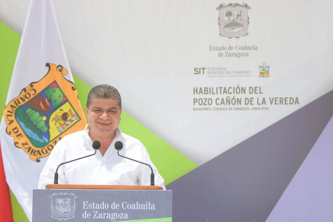 Plan. El gobernador Miguel Riquelme Solís, dijo que se tiene programada la perforación de 21 pozos nuevos y la rehabilitación de otros 25 con el fin de garantizar el abasto del vital líquido en las distintas regiones.