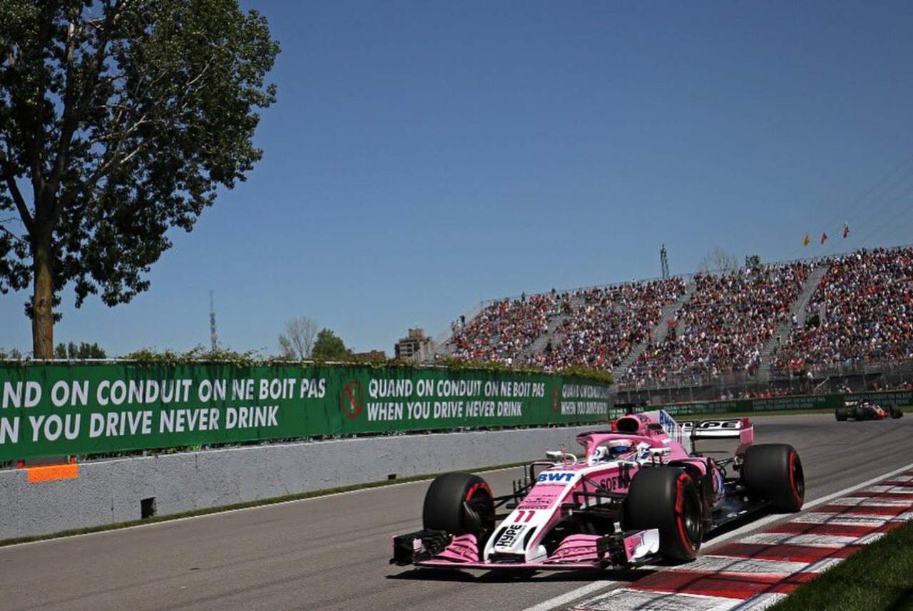 Pérez Mendoza, con neumáticos hiperblandos, culminó dentro del Top Ten al registrar su mejor vuelta con tiempo 1:12.903 minutos luego de 16 intentos en el trazado del Circuito Gilles Villeneuve. (TWITTER)