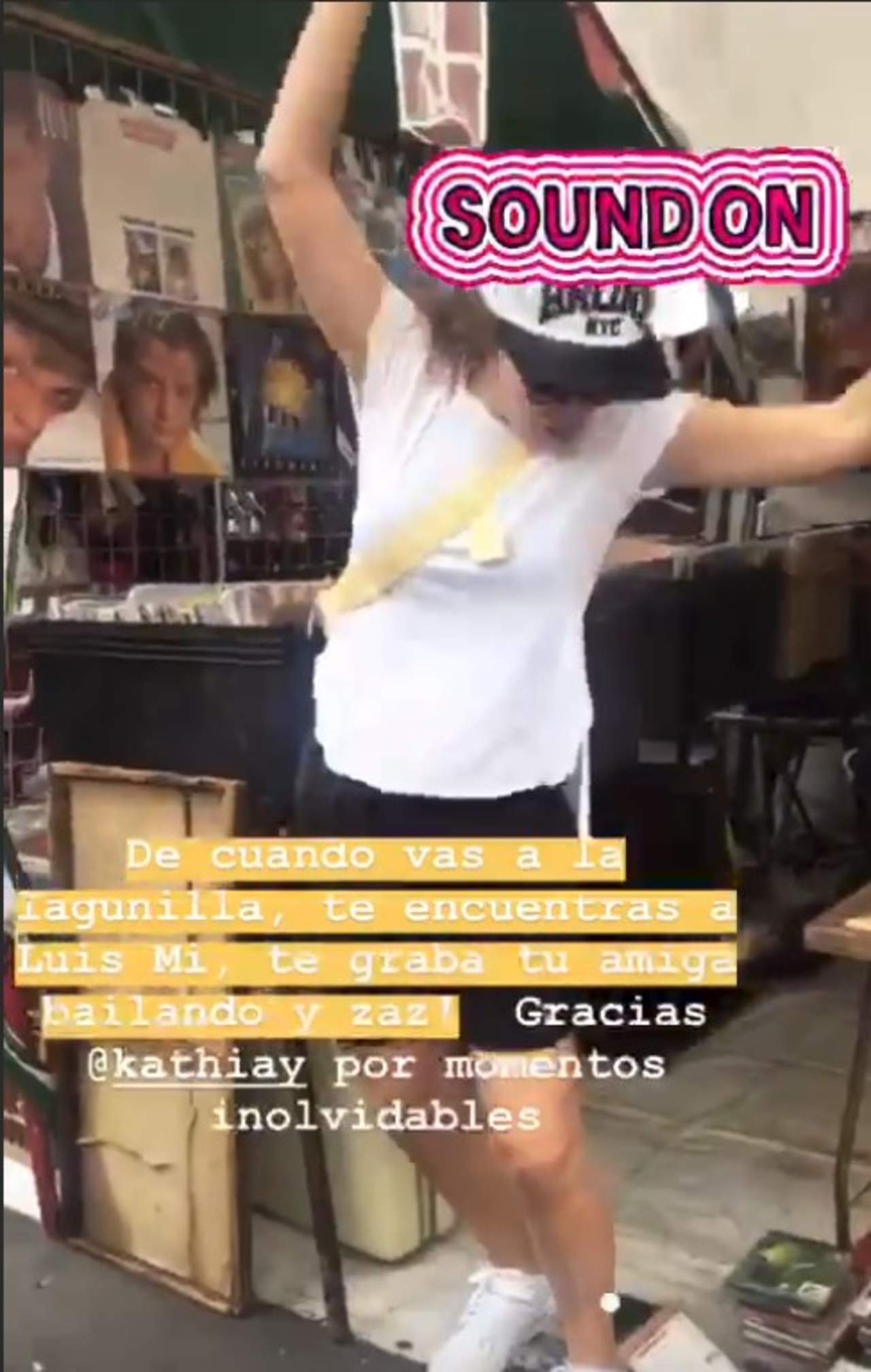 Camila Sodi presumió a sus miles de seguidores en redes sociales el auge que tiene Luis Miguel hasta en La Lagunilla. (ESPECIAL)