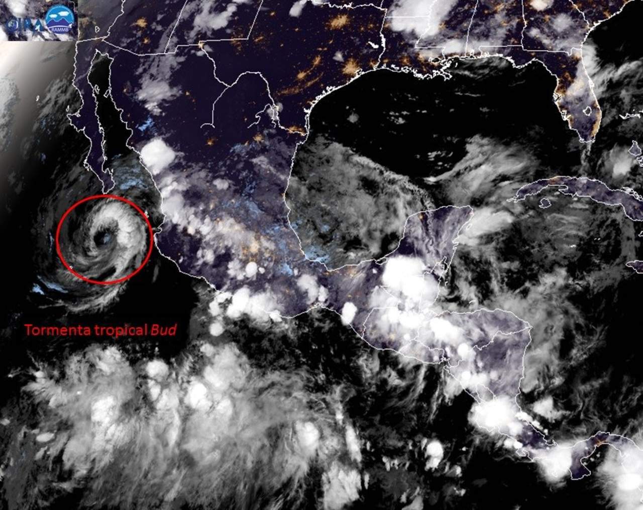 'Bud' se convierte tormenta tropical; cierran Los Cabos