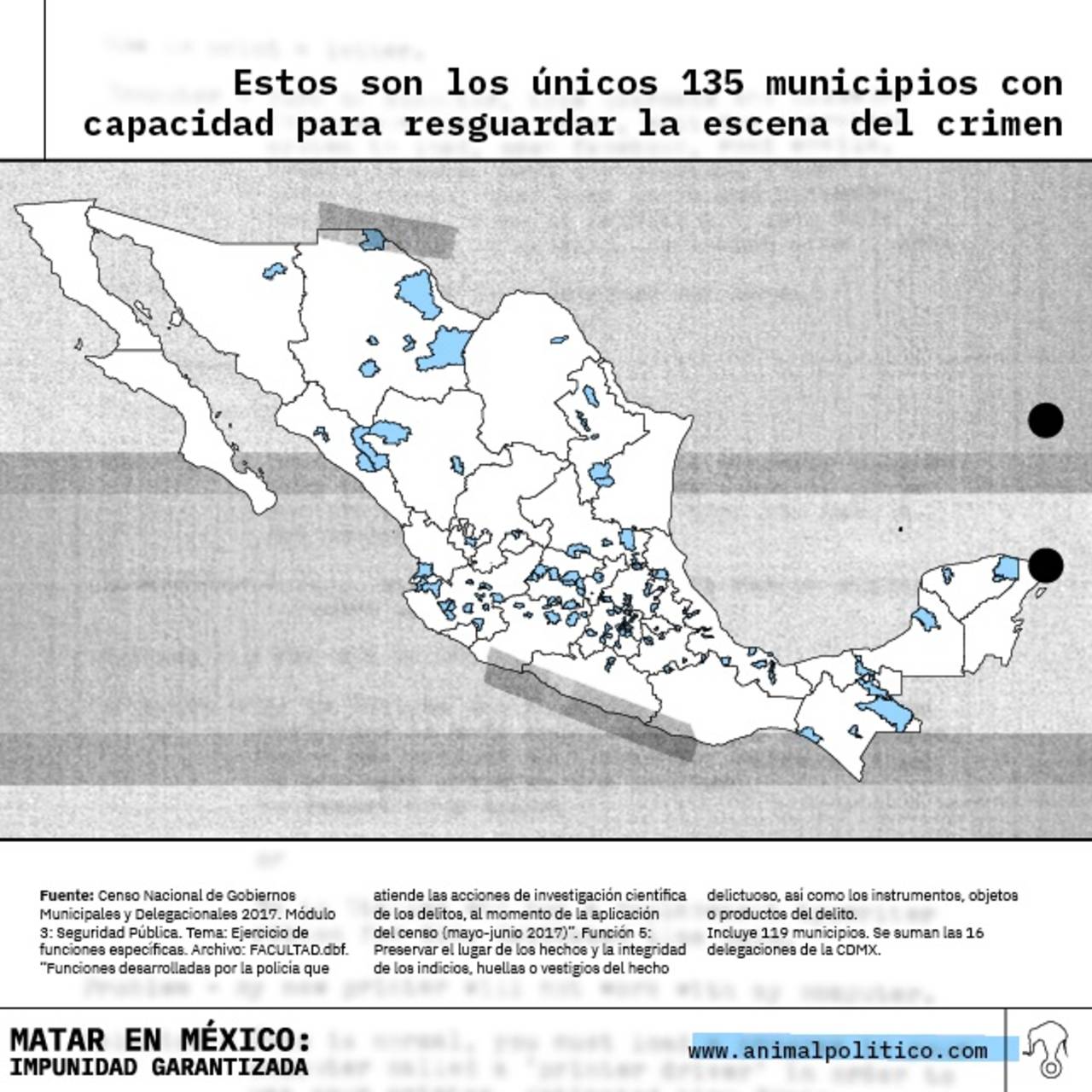 Solo de 2010 a 2016 fueron asesinadas 154 mil 557 personas en México y en el 94.8% de esos casos no hay un culpable. (ANIMAL POLÍTICO)