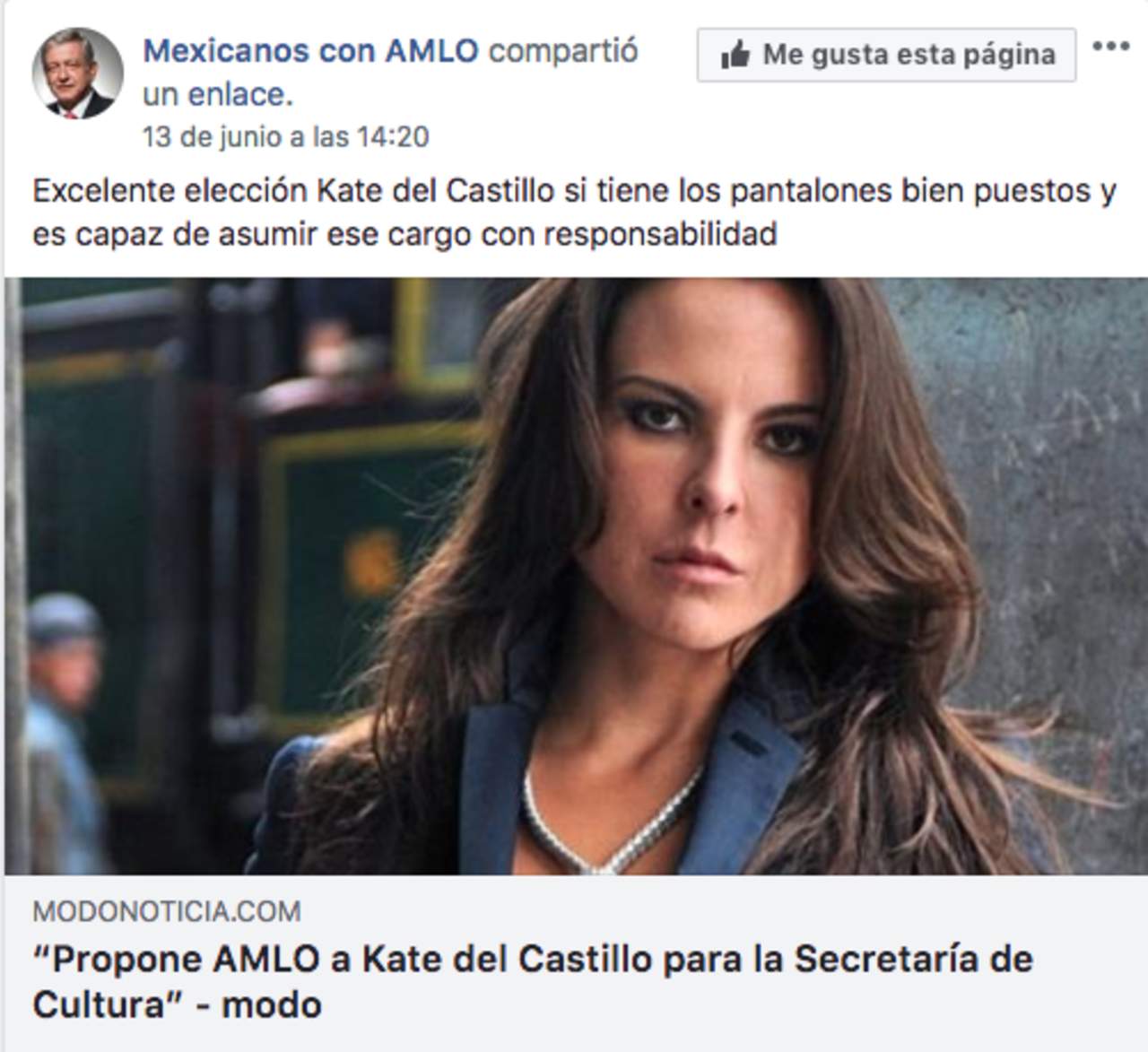 Se difundió una noticia falsa donde se aseguraba que Belinda será Secretaria de Cultura si gana López Obrador. (VERIFICADO 2018) 