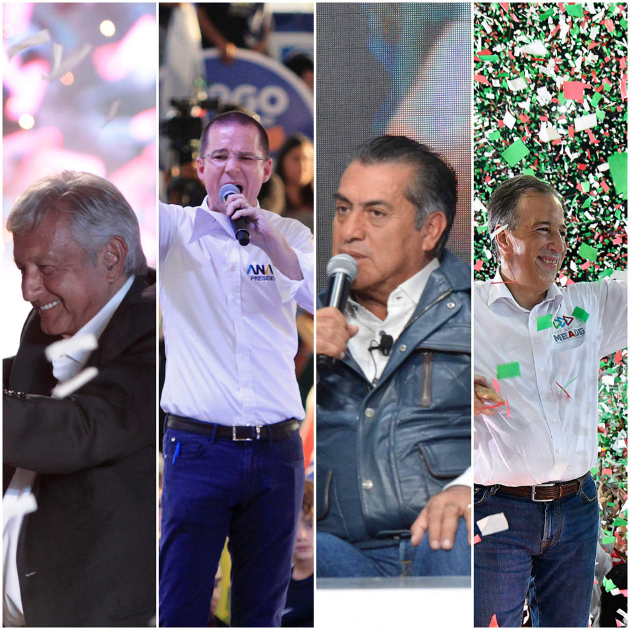 Con un pulso de fuerza política electoral y plazas llenas de seguidores, los cuatro candidatos a la Presidencia de México concluyeron ayer los actos oficiales de la campaña para los comicios generales de este domingo 1 de julio. (ESPECIAL)