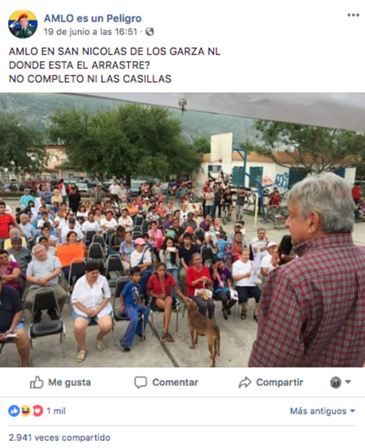 Han circulado imagenes falsas de López Obrador donde lleno eventos de campaña. (VERIFICADO 2018)