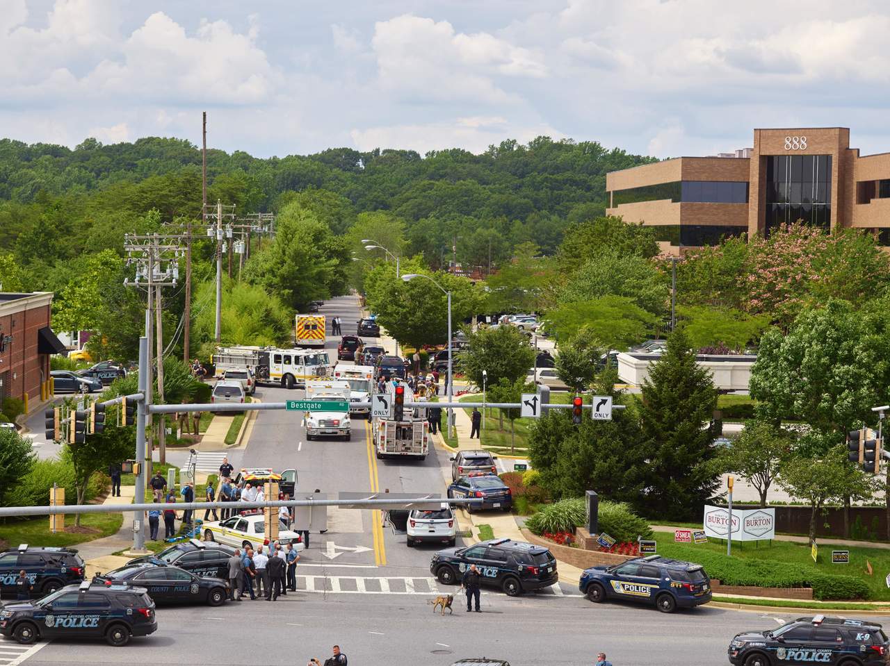 El tiroteo ocurrió esta tarde en el interior del Capital Gazette, el diario de cabecera de la capital de Maryland. (EFE)