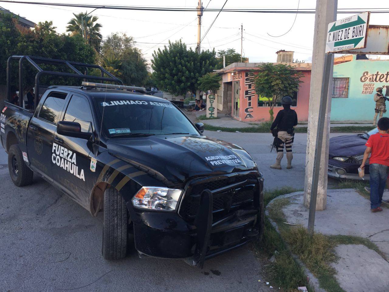 Accidente. Una patrulla de la Agrupación Fuerza Coahuila, chocó la tarde del martes durante la  persecución de dos personas. (EL SIGLO DE TORREÓN)