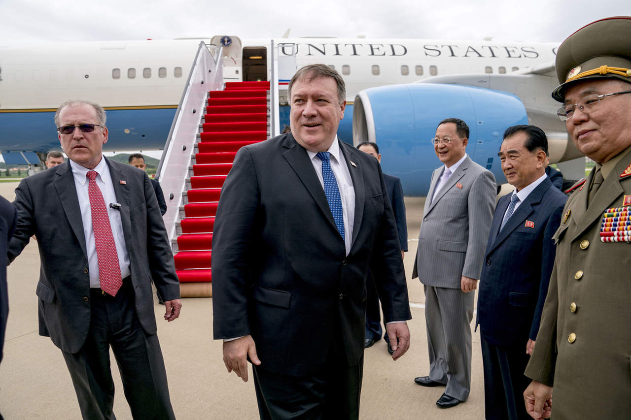 Antes de partir de Pyongyang, Pompeo dijo que las conversaciones con el alto funcionario Kim Yong Chol habían sido 'productivas'. (ARCHIVO) 