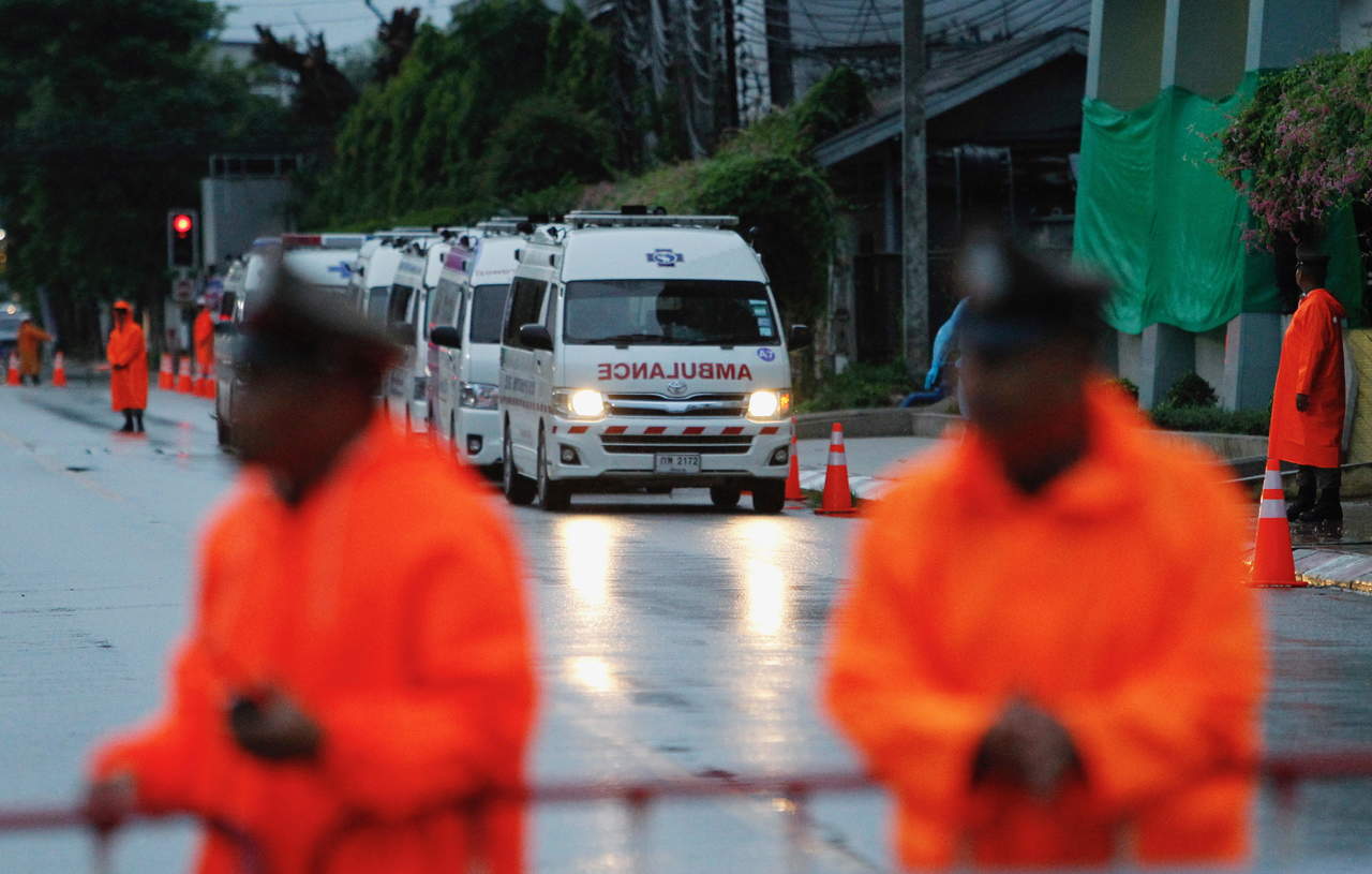 Los rescatados fueron ingresados al hospital de Chiang Rai. (EFE) 