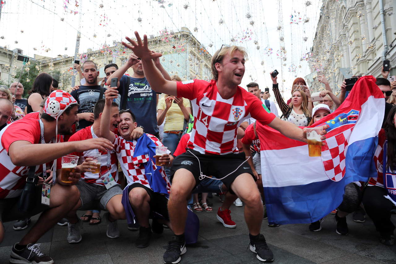 Los croatas no se quedaron atrás y armaron su propia fiesta un día antes del día más importante para el futbol de su país.