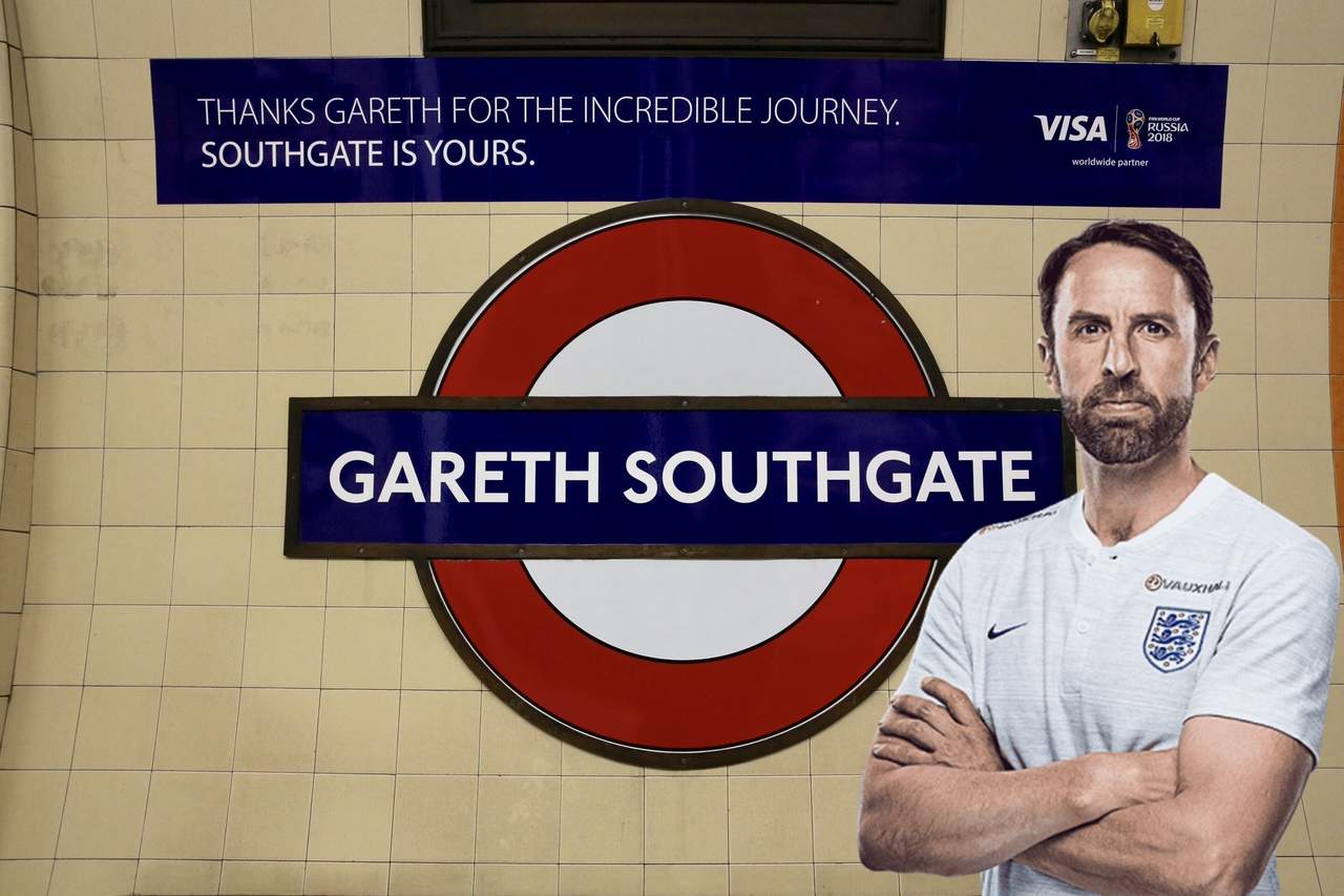 Arriba del nombre aparece un mensaje que dice: “Gracias a Gareth por el trayecto increíble. Southgate es tuyo.” (Especial)