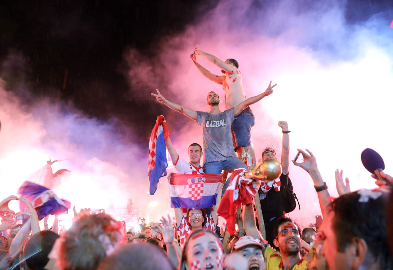 La euforia de los aficionados croatas se hizo latente durante la jornada de ayer.