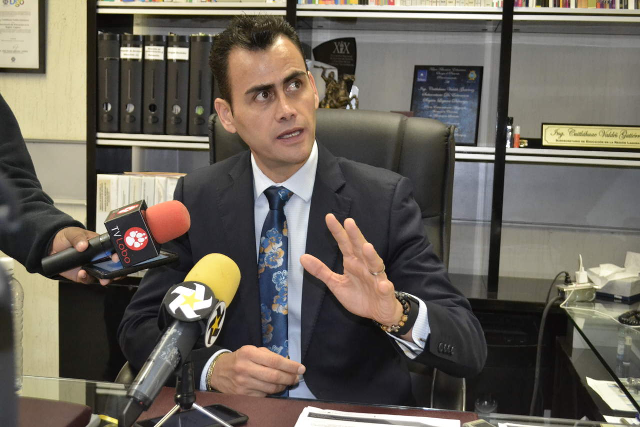 Cuitláhuac Valdés Gutiérrez, subsecretario de Educación en La Laguna, informó que previamente ya se habían realizado algunas actividades como foros con supervisores y directores. (ARCHIVO) 