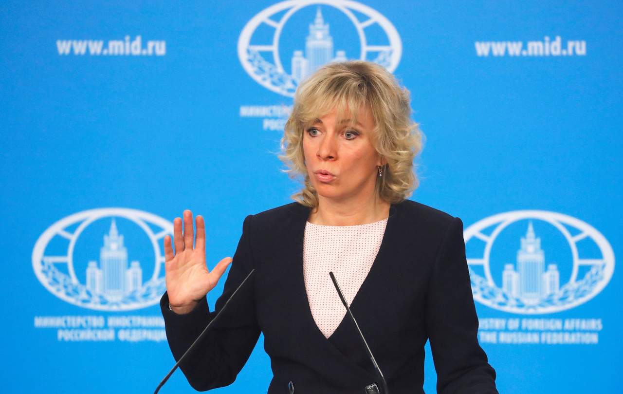 Crítica. La portavoz de Exteriores, María Zajárova, calificó de ‘histeria’ la acusasión sobre la injerencia rusa en comicios de EU.