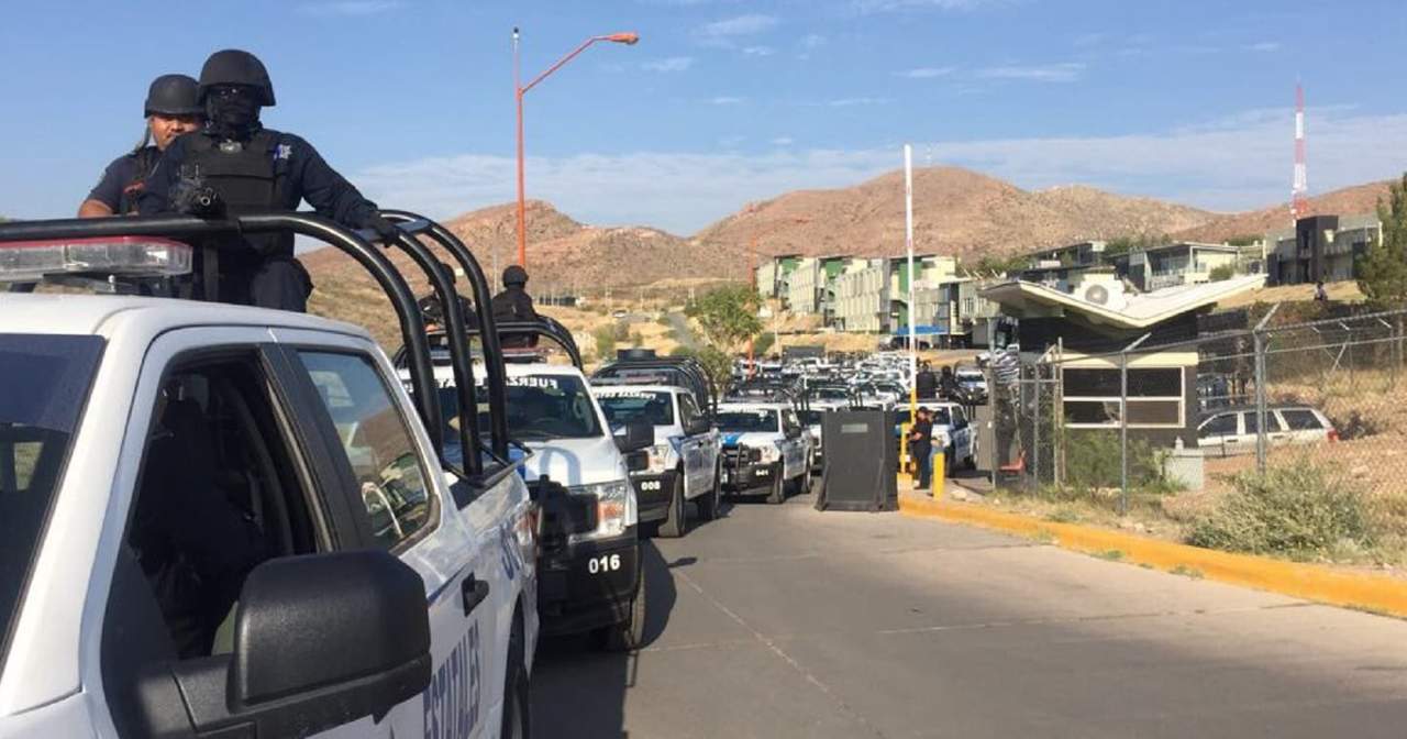 Fortalecen seguridad en Ciudad Juárez con casi un centenar de agentes. (ESPECIAL) 
