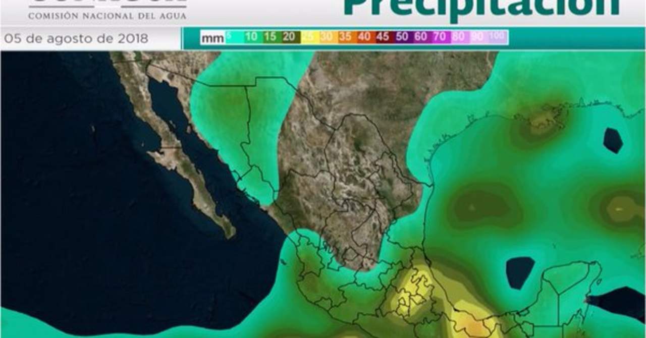 La depresión tropical se localizaba anoche al sur de la costa de Oaxaca.(ESPECIAL) 