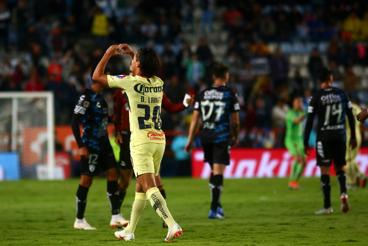 La Figura. Diego Lainez marcó dos goles en la victoria del América 3-1 sobre Tuzos de Pachuca. (Jam Media)